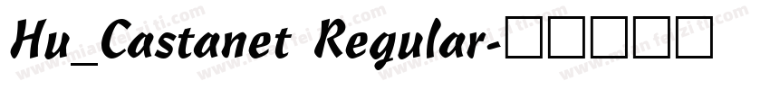 Hu_Castanet Regular字体转换